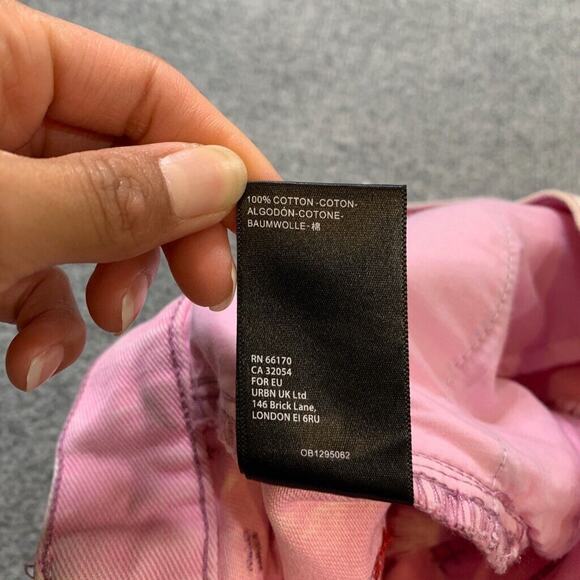 BDG Shorts Womens 24 Pink Carla High Waisted Cutoff Distressed Urban Outfitters - Picture 8 of 12